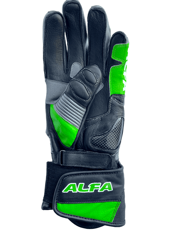 Motorcycle gloves green clearance