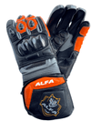 ALFA Vega Long Motorcycle Racing Gloves - Black/Orange