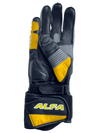 ALFA Vega Long Motorcycle Racing Gloves - Black/Yellow