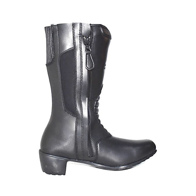 Bela-Alpine-Damen-Schwarz-Leder-Motorrad-Touring-Stiefel-Munchen-Deutschland-4-min