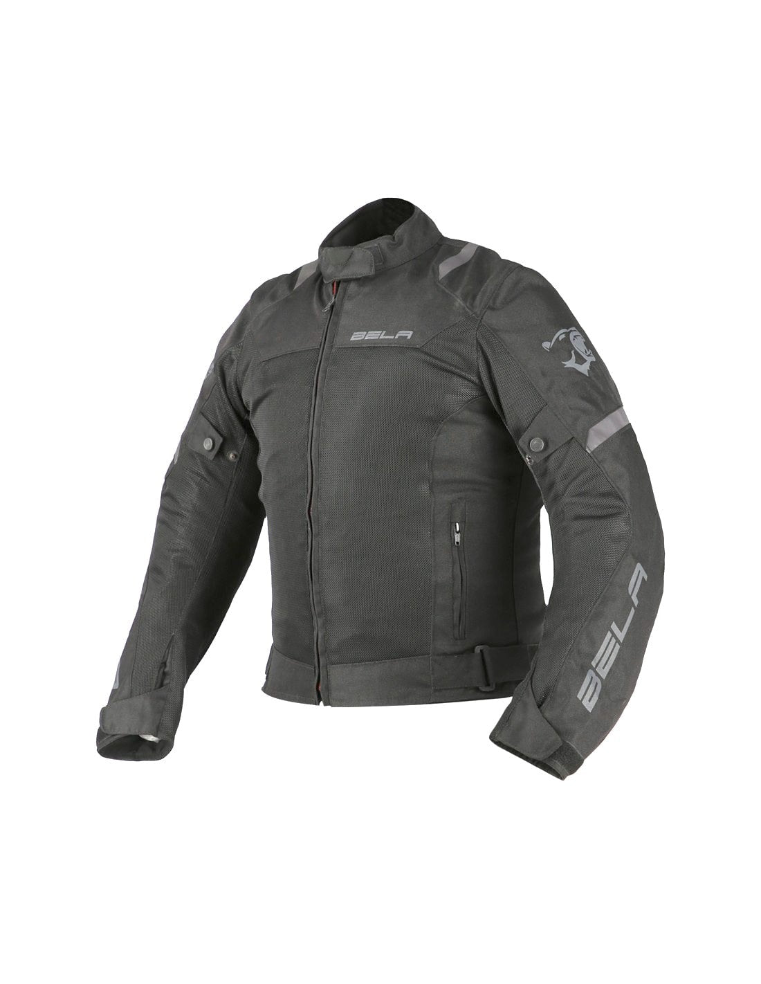 Bela Mesh Pro Herren Sommer Motorrad Textiljacke – Schwarz