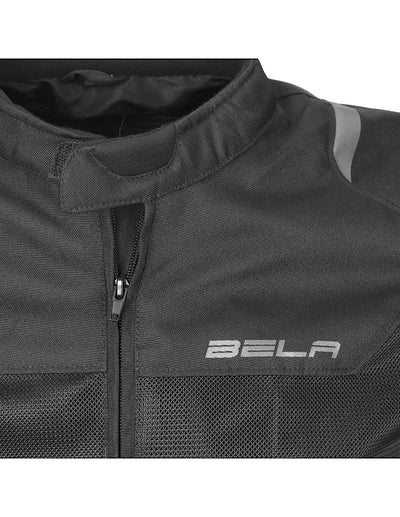 Bela Mesh Pro Herren Sommer Motorrad Textiljacke – Schwarz