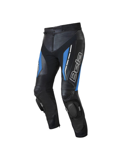 BELA ROCKET Damen Motorrad Lederhose aus Rind- und Känguruleder Mix für 2-Teiler Lederkombi - Schwarz / Blau