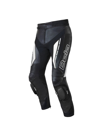 BELA ROCKET Damen Motorrad Lederhose aus Rind- und Känguruleder Mix für 2-Teiler Lederkombi - Schwarz / Weiß