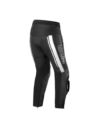 BELA ROCKET Damen Motorrad Lederhose aus Rind- und Känguruleder Mix für 2-Teiler Lederkombi - Schwarz / Weiß