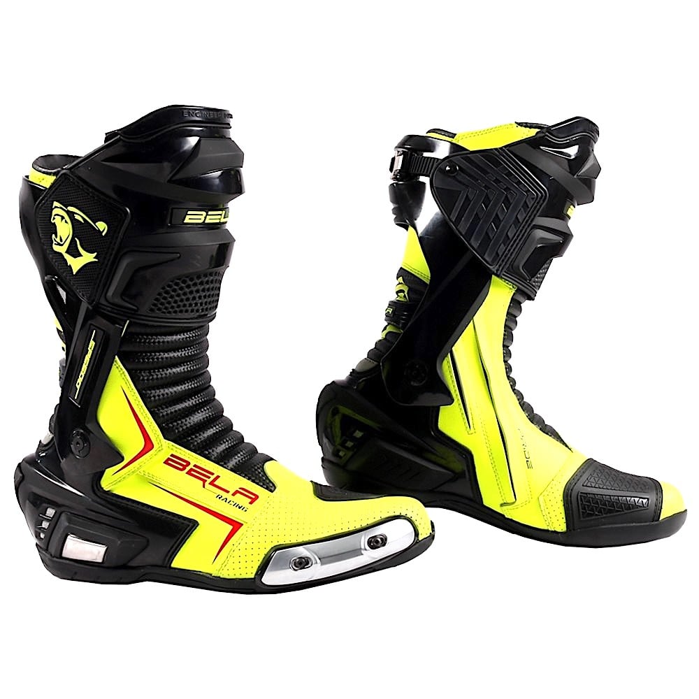 Bela-Speedo-2.0-Motorrad-Racing-Stiefel-Schwarz-Fluro-Gelb-Nurnberg-Deutschland-1-min