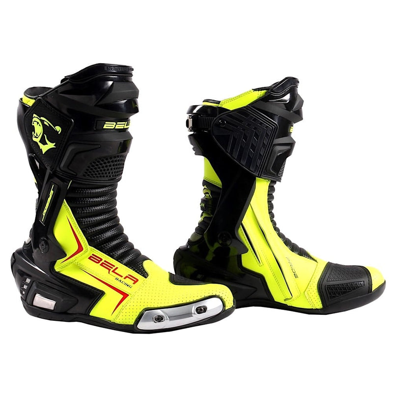 Bela-Speedo-2.0-Motorrad-Racing-Stiefel-Schwarz-Fluro-Gelb-Nurnberg-Deutschland-1-min