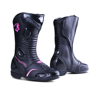 Bela-Stripe-Damen-Rosa-Motorrad-Stiefel-Stuttgart-Deutschland-4-min