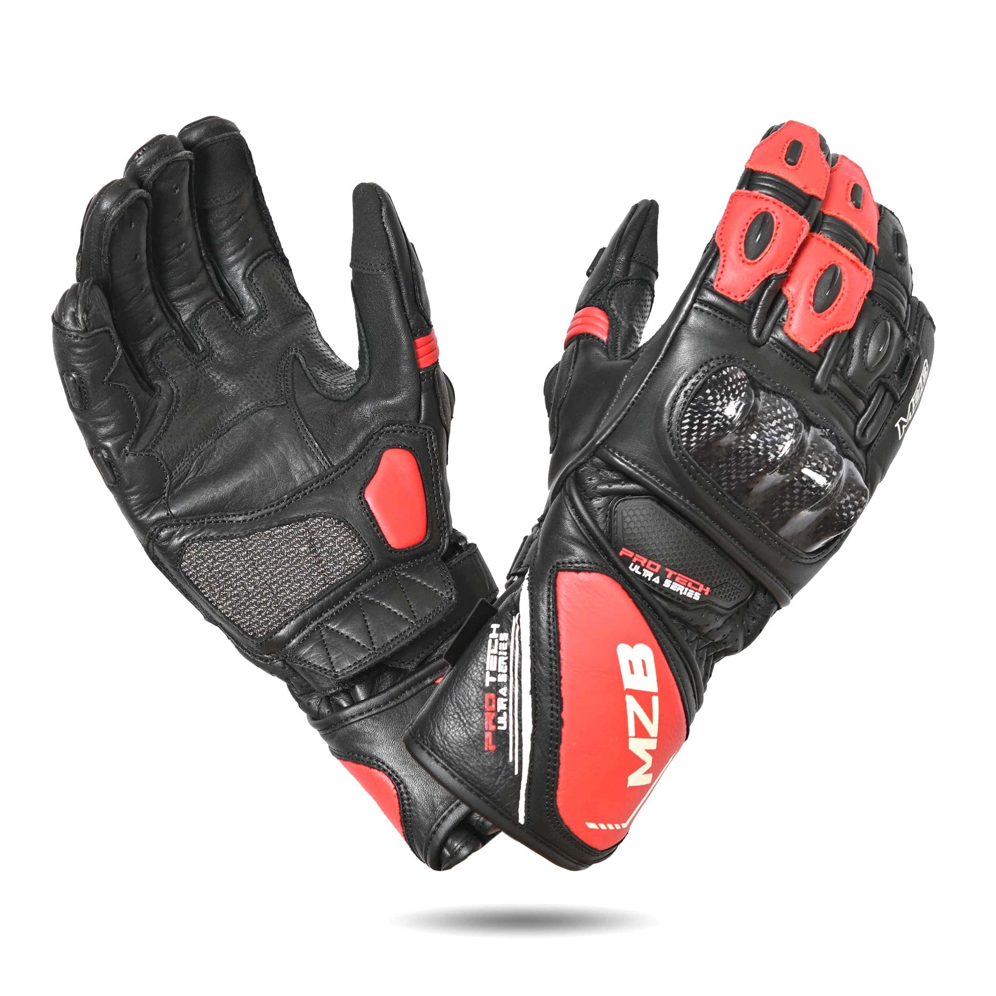 MZB RaceTech Motorcycle Leather Gloves