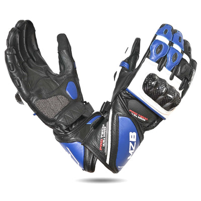 MZB RaceTech Motorcycle Leather Gloves