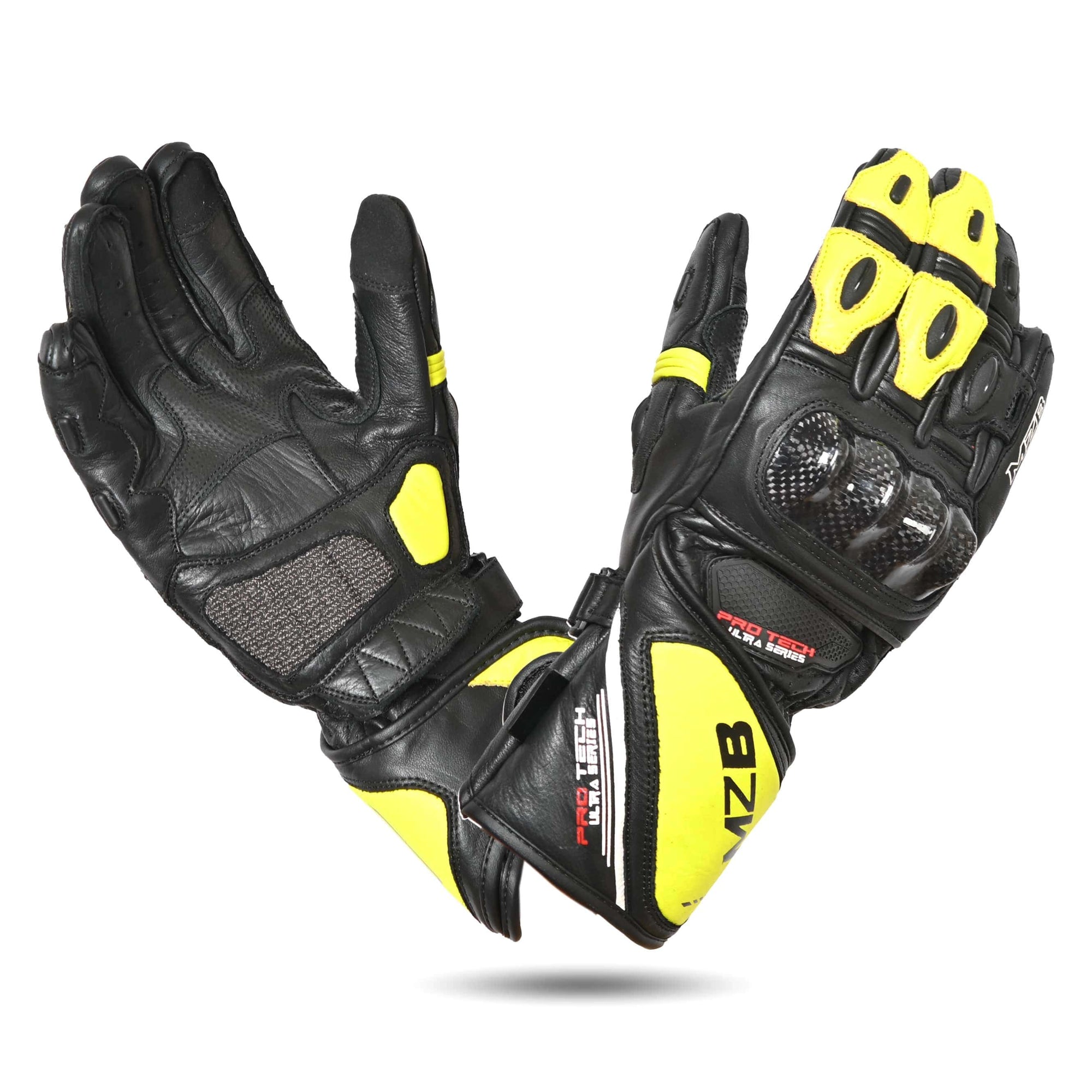 MZB RaceTech Motorcycle Leather Gloves