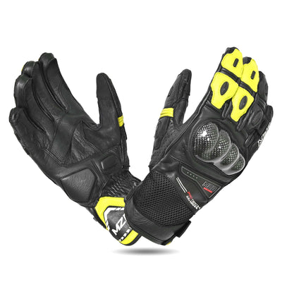 MZB RaceTech Motorcycle Leather Gloves