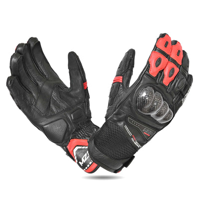 MZB RaceTech Motorcycle Leather Gloves