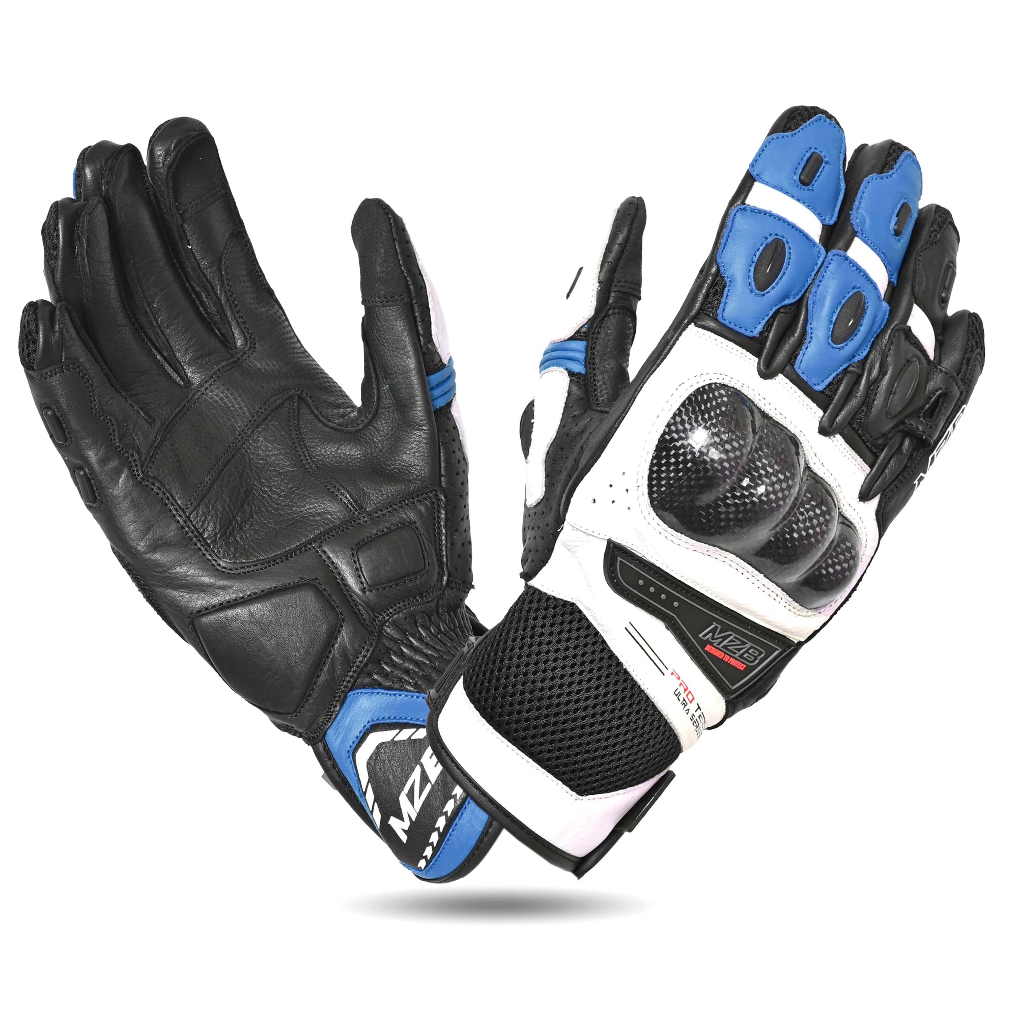 MZB RaceTech Motorcycle Leather Gloves