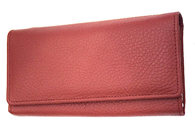 Leather Clutch - Magenta - DublinLeather