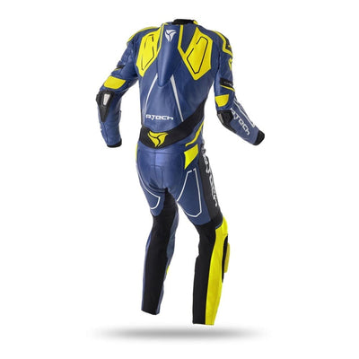 R-Tech-Rising-Star-1Teiler-Motorrad-Rindsleder-Kanguru-Mix-Leder-Anzug-Rennsport-Lederkombi-Blau-Fluro-Gelb-Koln-Deutschland-2-min