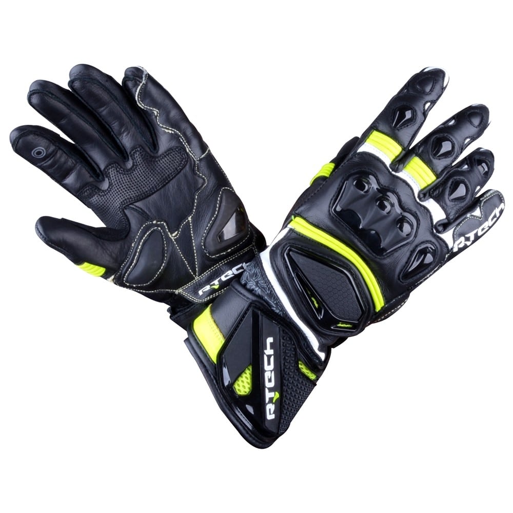 R-Tech-Robo-Damen-Motorrad-Racing-Leder-TouchScreen-Handschuhe-Sale-Online-Schwarz-Fluro-Gelb-Dresden-Deutschland-1-min