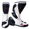 R-Tech Tornado Unisex Waterproof Motorcycle Racing Style Boots - White - DublinLeather