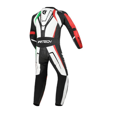 RTech Defender 1Pc Motorcycle GP Racing Suit - White/Black/Red/Green